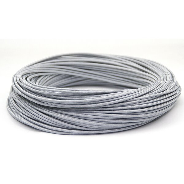 Textilkabel Stoffkabel silber 1-adrig 1x0,75mm² Einzeladerleitung
