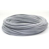 Textilkabel Stoffkabel silber 1-adrig 1x0,75mm²...