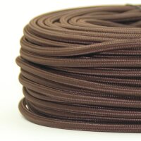 Textilkabel Stoffkabel braun 3-adrig 3x0,75...