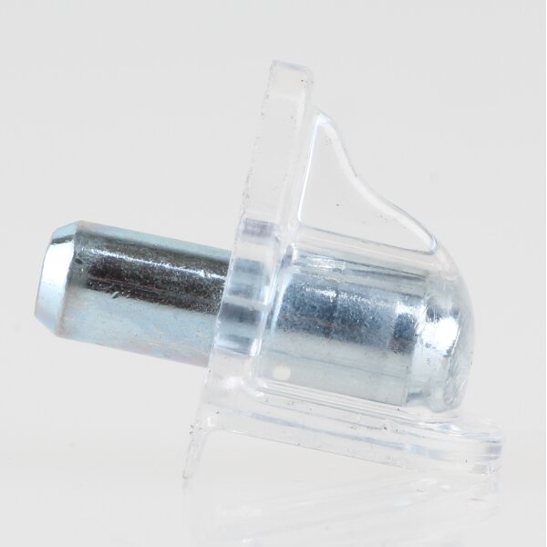 Häfele Bodenträger für Holz oder Glas 5mm Kunststoff transparent mit Stahlstift