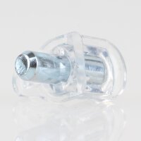 Häfele Bodenträger für Holz oder Glas 5mm Kunststoff transparent mit Stahlstift