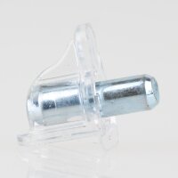Häfele Bodenträger für Holz oder Glas 5mm Kunststoff transparent mit Stahlstift