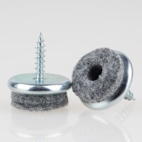 Filzgleiter 20 mm grau mit Schraube für...