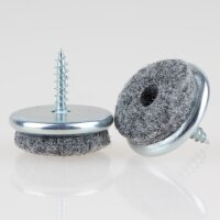 Filzgleiter 24 mm grau mit Schraube für...