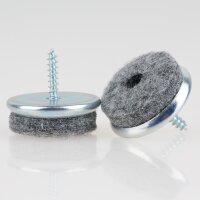 Filzgleiter 28 mm grau mit Schraube für...