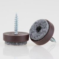 Filzgleiter 20 mm braun mit Schraube für...