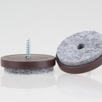 Filzgleiter 40 mm braun mit Schraube für...