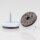 Filzgleiter 28 mm weiß mit Schraube für Holzstühle (Metallgehäuse)