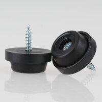 Möbelstopper 24 mm schwarz mit Schraube –...