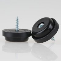Möbelstopper 28 mm schwarz mit Schraube –...