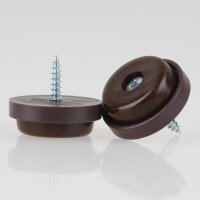 Möbelstopper 28 mm braun mit Schraube –...