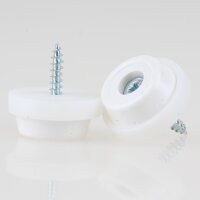 Möbelstopper 24 mm weiß mit Schraube –...