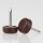 Möbelgleiter 13 mm Kunststoff braun rund mit Nagel – Bodenschoner