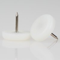 Möbelgleiter 20 mm Kunststoff natur rund mit Nagel...