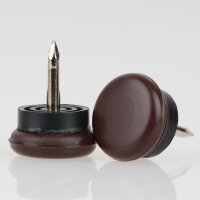 Möbelgleiter 18 mm braun rund – Kunststoff mit...