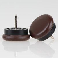 Möbelgleiter 26 mm braun rund – Kunststoff mit...