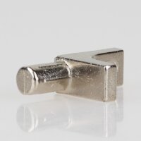 Häfele Bodenträger zum Einstecken in 5mm Bohrloch für Holz oder Glasböden mit Kunststoffauflage transparent