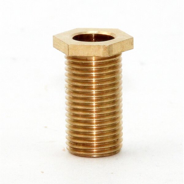 M10x1 Trompetennippel 6 kant ohne Verdrehschutz Messing 12x20 mm Gewindelänge 18 mm