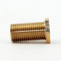 M10x1 Trompetennippel 6 kant ohne Verdrehschutz Messing 12x20 mm Gewindelänge 18 mm