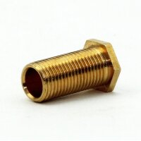 M10x1 Trompetennippel 6 kant ohne Verdrehschutz Messing 12x22 mm Gewindelänge 20 mm
