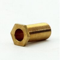 M10x1 Trompetennippel 6 kant ohne Verdrehschutz Messing 12x22 mm Gewindelänge 20 mm