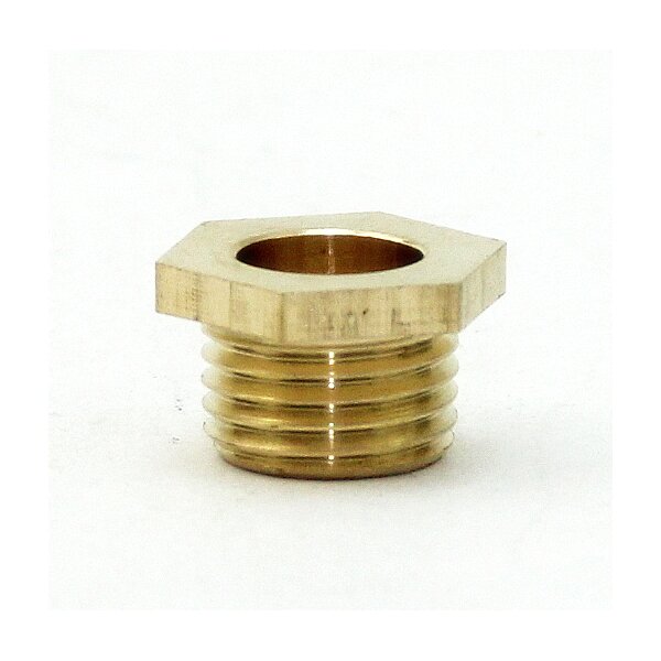 M10x1 Trompetennippel 6 kant ohne Verdrehschutz Messing 12x8 mm Gewindelänge 6 mm