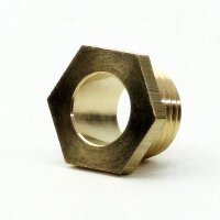 M10x1 Trompetennippel 6 kant ohne Verdrehschutz Messing 12x8 mm Gewindelänge 6 mm