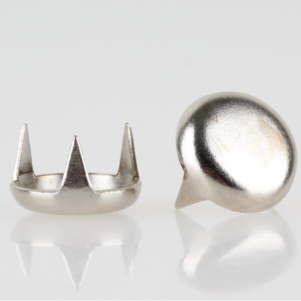 Möbelgleiter 15 mm, 3 Zacken – Metall vernickelt