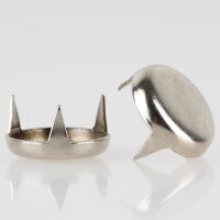 Möbelgleiter 20 mm, 3 Zacken – Metall vernickelt