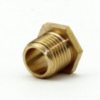 M10x1 Trompetennippel 6 kant ohne Verdrehschutz Messing 12x10 mm Gewindelänge 8 mm