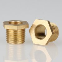 M10x1 Trompetennippel 6 kant ohne Verdrehschutz Messing 12x10 mm Gewindelänge 8 mm