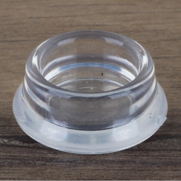 Möbeluntersetzer 15/25 mm rund transparent – Bodenschutz für empfindliche Böden