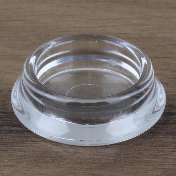 Möbeluntersetzer 23/35 mm rund transparent – Bodenschutz für Möbel