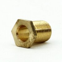 M10x1 Trompetennippel 6 kant ohne Verdrehschutz Messing 12x15 mm Gewindelänge 13 mm