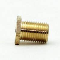 M10x1 Trompetennippel 6 kant ohne Verdrehschutz Messing 12x15 mm Gewindelänge 13 mm