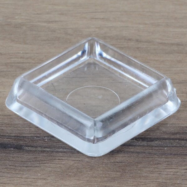 Möbeluntersetzer 30/40 mm eckig transparent – Bodenschutz für eckige Möbelbeine
