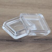 Möbeluntersetzer 30/40 mm eckig transparent – Bodenschutz für eckige Möbelbeine