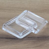 Möbeluntersetzer 40/50 mm eckig transparent – Bodenschutz für eckige Möbelbeine