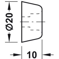 Häfele Türstopper Wandtürstopper Gummi 20mm zum Schrauben schwarz