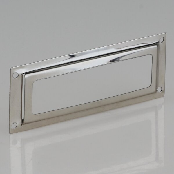 Häfele Etikettenrahmen 65x24mm vernickelt – Beschriftungsrahmen für Möbel