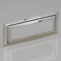 Häfele Etikettenrahmen 65x24mm vernickelt – Beschriftungsrahmen für Möbel