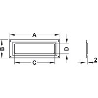 Häfele Etikettenrahmen 65x24mm vernickelt – Beschriftungsrahmen für Möbel