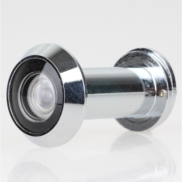 Häfele Türspion Messing verchromt 14 mm mit Klappe 200° Sichtwinkel für Türstärken 35–55 mm
