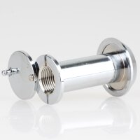Häfele Türspion Messing verchromt 14 mm mit Klappe 200° Sichtwinkel für Türstärken 35–55 mm
