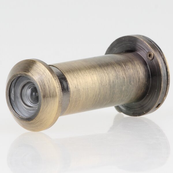 Häfele Türspion Messing brüniert 12 mm mit Klappe 170° Sichtwinkel für Türstärken 31–55 mm