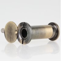 Häfele Türspion Messing brüniert 12 mm mit Klappe 170° Sichtwinkel für Türstärken 31–55 mm