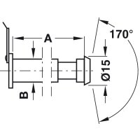 Häfele Türspion Messing brüniert 12 mm mit Klappe 170° Sichtwinkel für Türstärken 31–55 mm