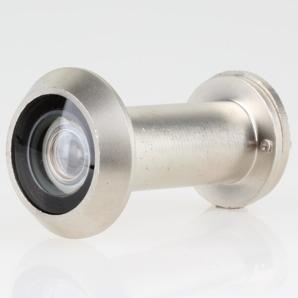Häfele Türspion Messing matt vernickelt 14 mm mit Klappe 200° Sichtwinkel für Türstärken 35–55 mm