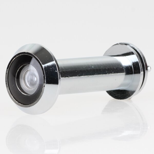 Häfele Türspion Messing verchromt 14 mm mit Klappe 200° Sichtwinkel für Türstärken 50–80 mm