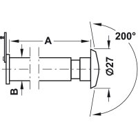 Häfele Türspion Messing brüniert 14 mm mit Klappe 200° Sichtwinkel für Türstärken 50–80 mm